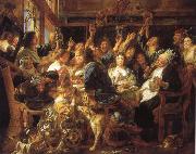 Jacob Jordaens Feast of the bean King oil on canvas